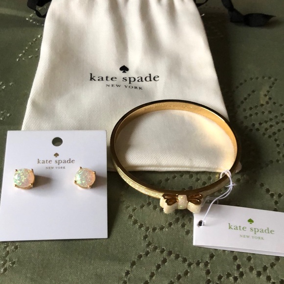 kate spade Jewelry - NWT Kate Spade set of bangle and gum drop studs